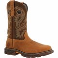 Georgia Boot Carbo-Tec FLX Alloy Toe Waterproof Pull-on Work Boot, BROWN, W, Size 8 GB00621